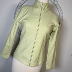 Eileen Fisher Womens Jacket Blazer Zip Up Pastel Spring Easter Cotton PP 2P 4P